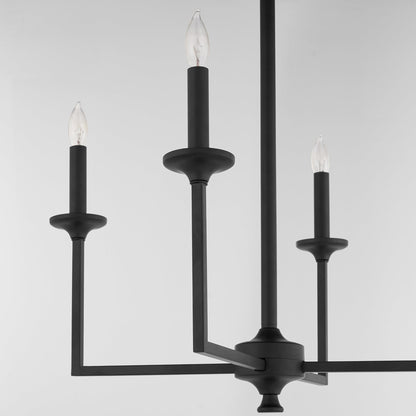 Quorum  Eldorado 4 Light Chandlier - Matte Black 6005-4-59