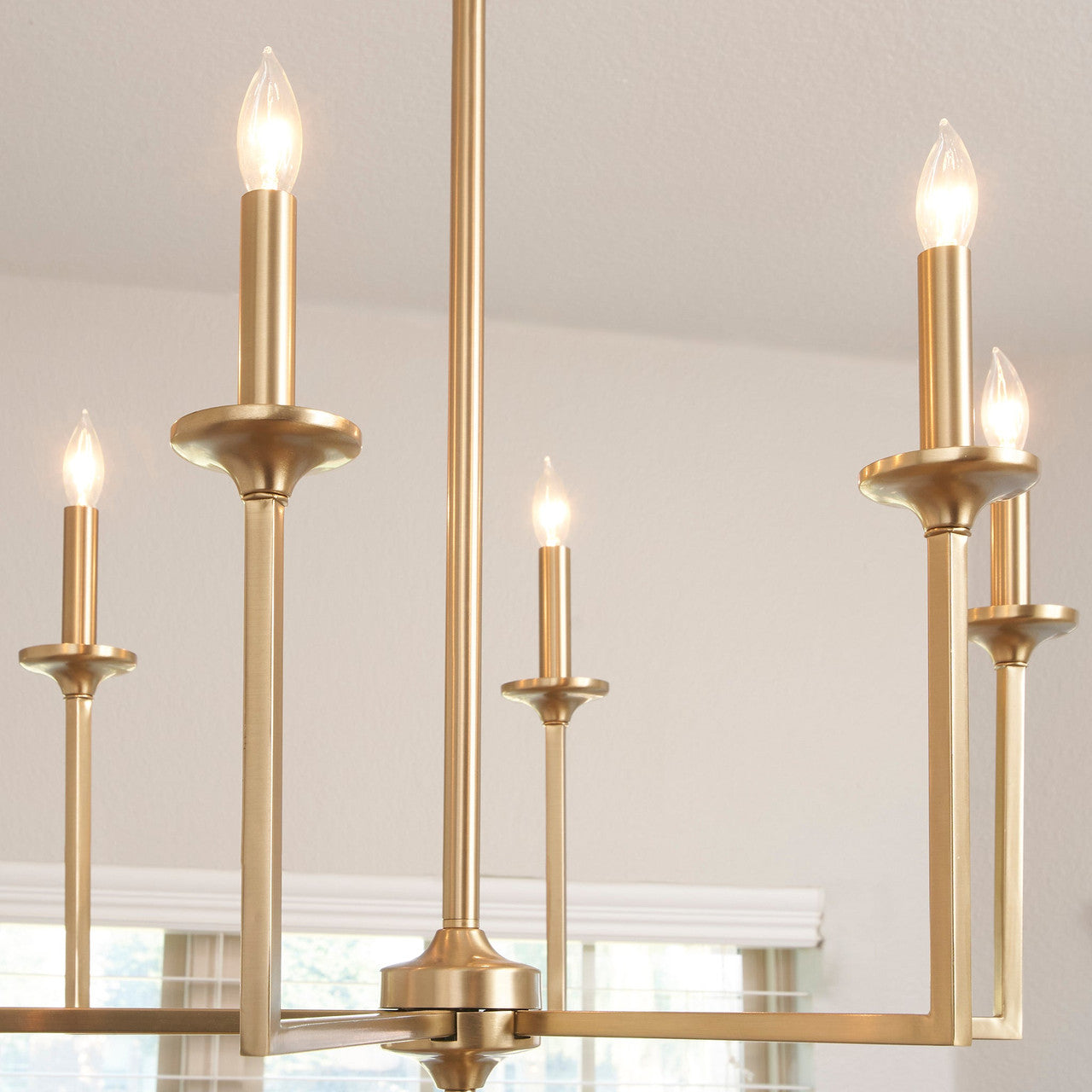 Quorum  Eldorado 6 Light Chandlier - Aged Brass 6005-6-80