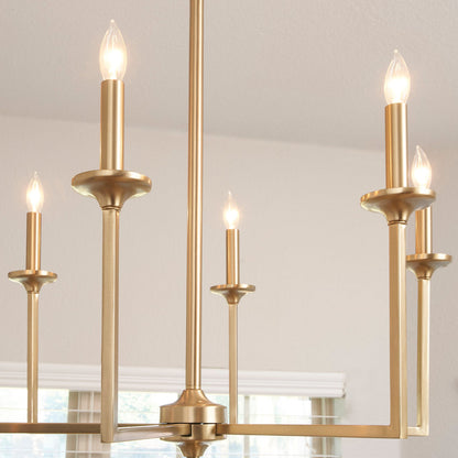 Quorum  Eldorado 6 Light Chandlier - Aged Brass 6005-6-80