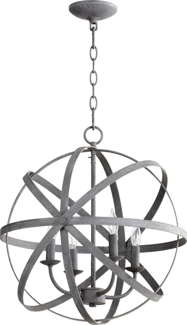 Quorum Celeste Chandelier in Zinc 6009-4-17