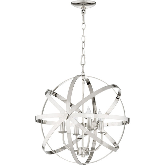 Quorum Celeste Chandelier in Polished Nickel 6009-4-62