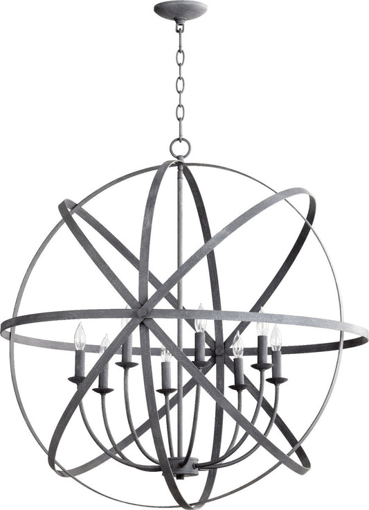 Quorum Celeste Chandelier in Zinc 6009-8-17