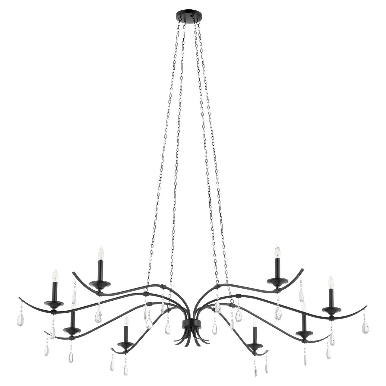 Quorum Lorelei Chandelier in Matte Black 602-8-59