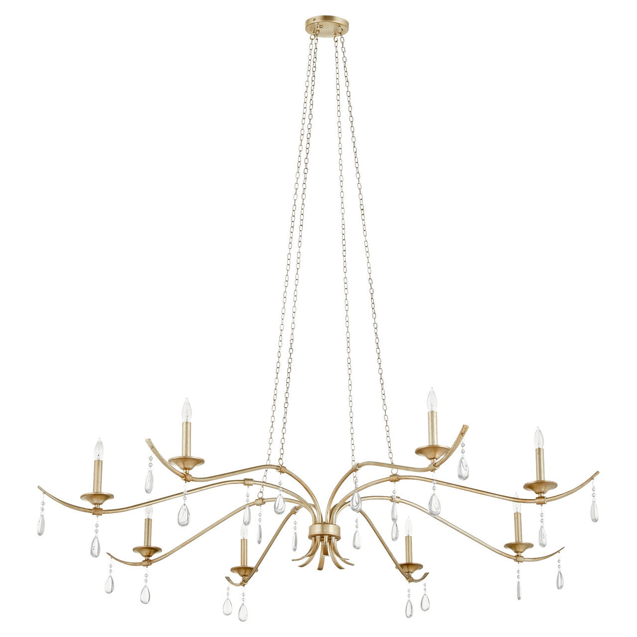 Quorum Lorelei Chandelier in Aged Silver Leaf 602-8-60