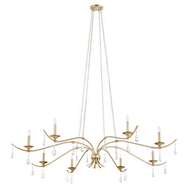 Quorum Lorelei Chandelier in Aged Silver Leaf 602-8-60