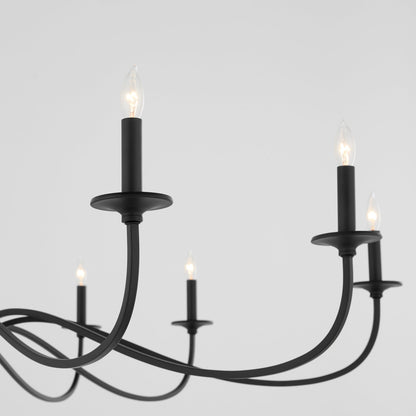 Quorum  Maryse 10 Light Chandlier - Matte Black 6021-10-59