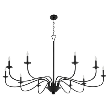 Quorum  Maryse 10 Light Chandlier - Matte Black 6021-10-59