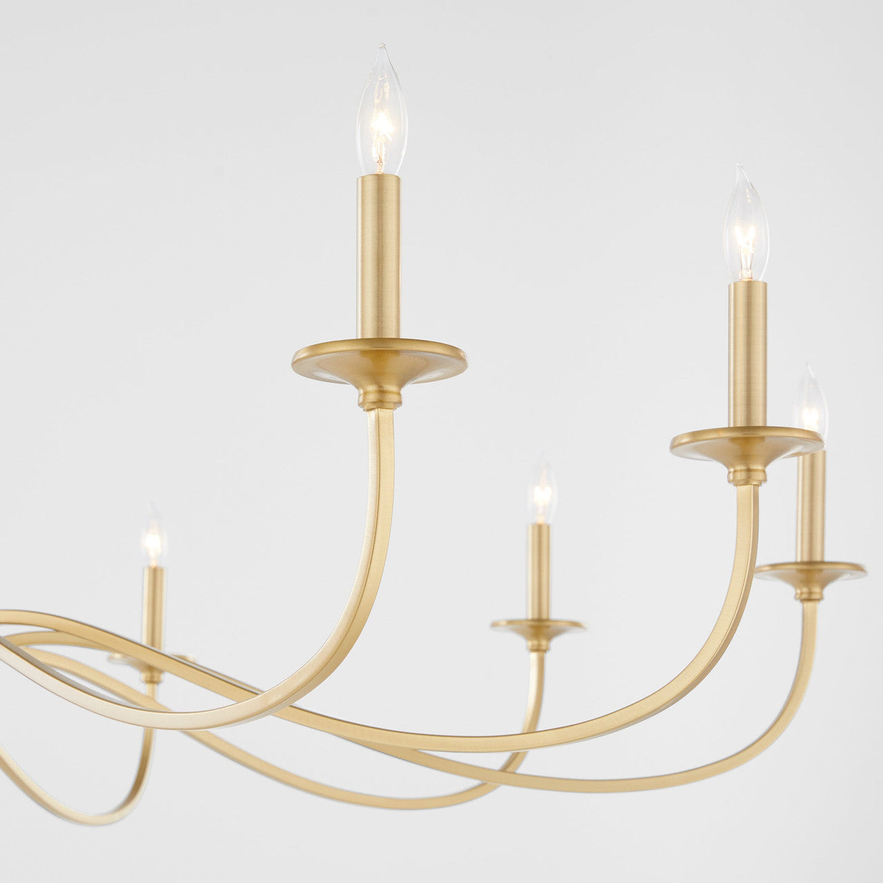 Quorum  Maryse 10 Light Chandlier - Aged Brass 6021-10-80