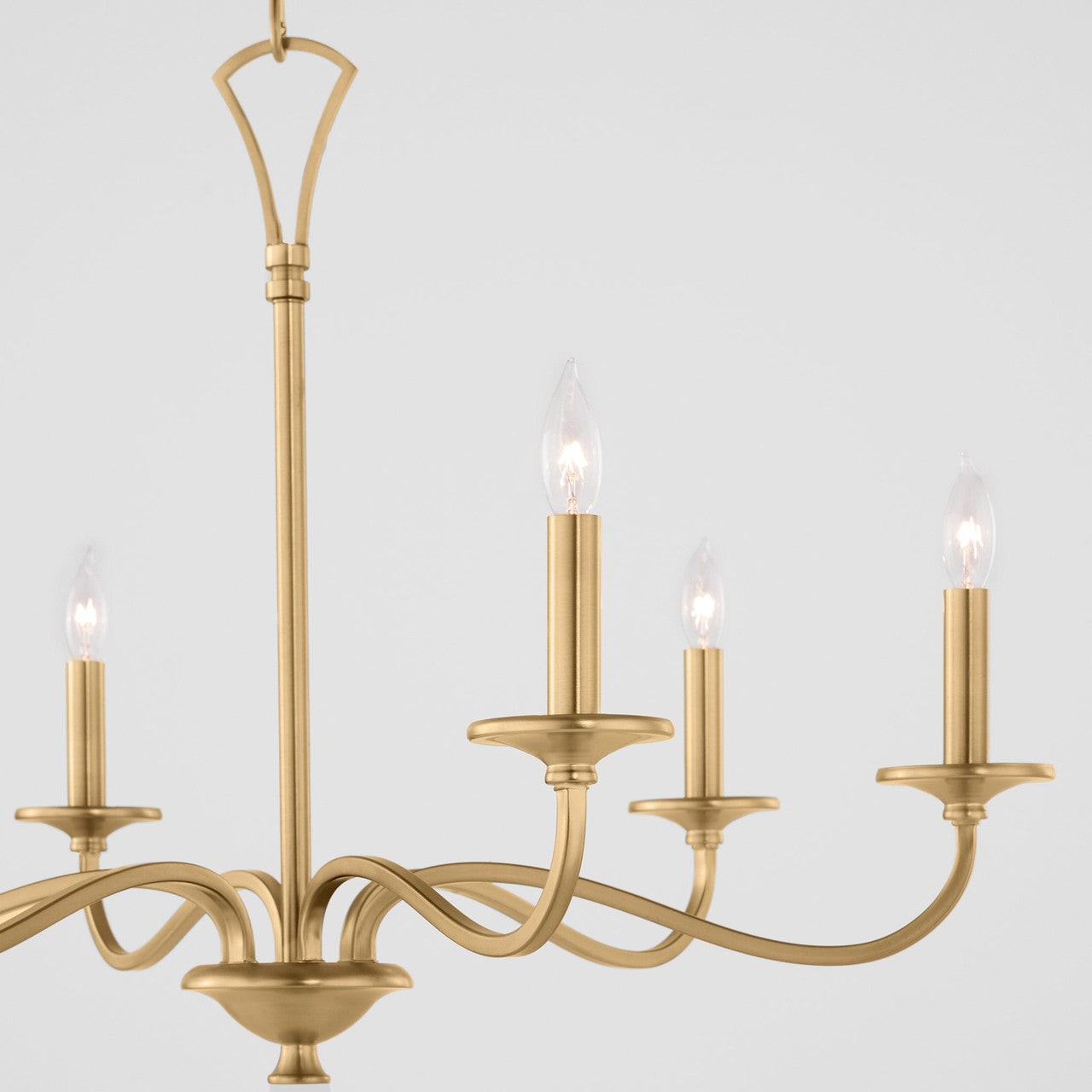 Quorum  Maryse 6 Light Chandlier - Aged Brass 6021-6-80