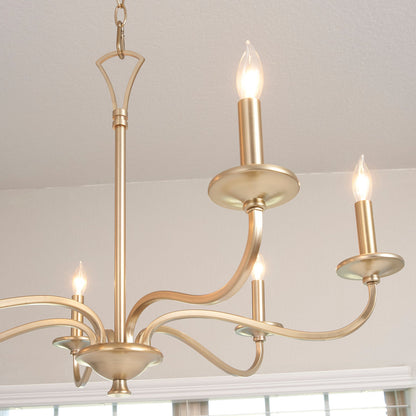 Quorum  Maryse 6 Light Chandlier - Aged Brass 6021-6-80