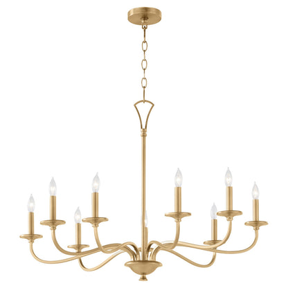 Quorum  Maryse 9 Light Chandlier - Aged Brass 6021-9-80