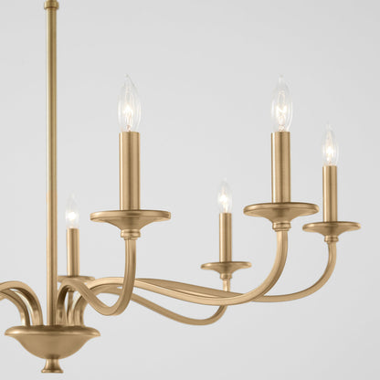 Quorum  Maryse 9 Light Chandlier - Aged Brass 6021-9-80