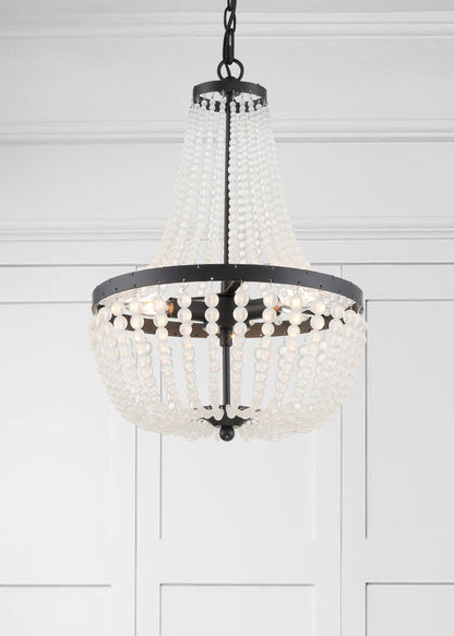 Crystorama Rylee 3 Light Matte Black Chandelier 603-MK