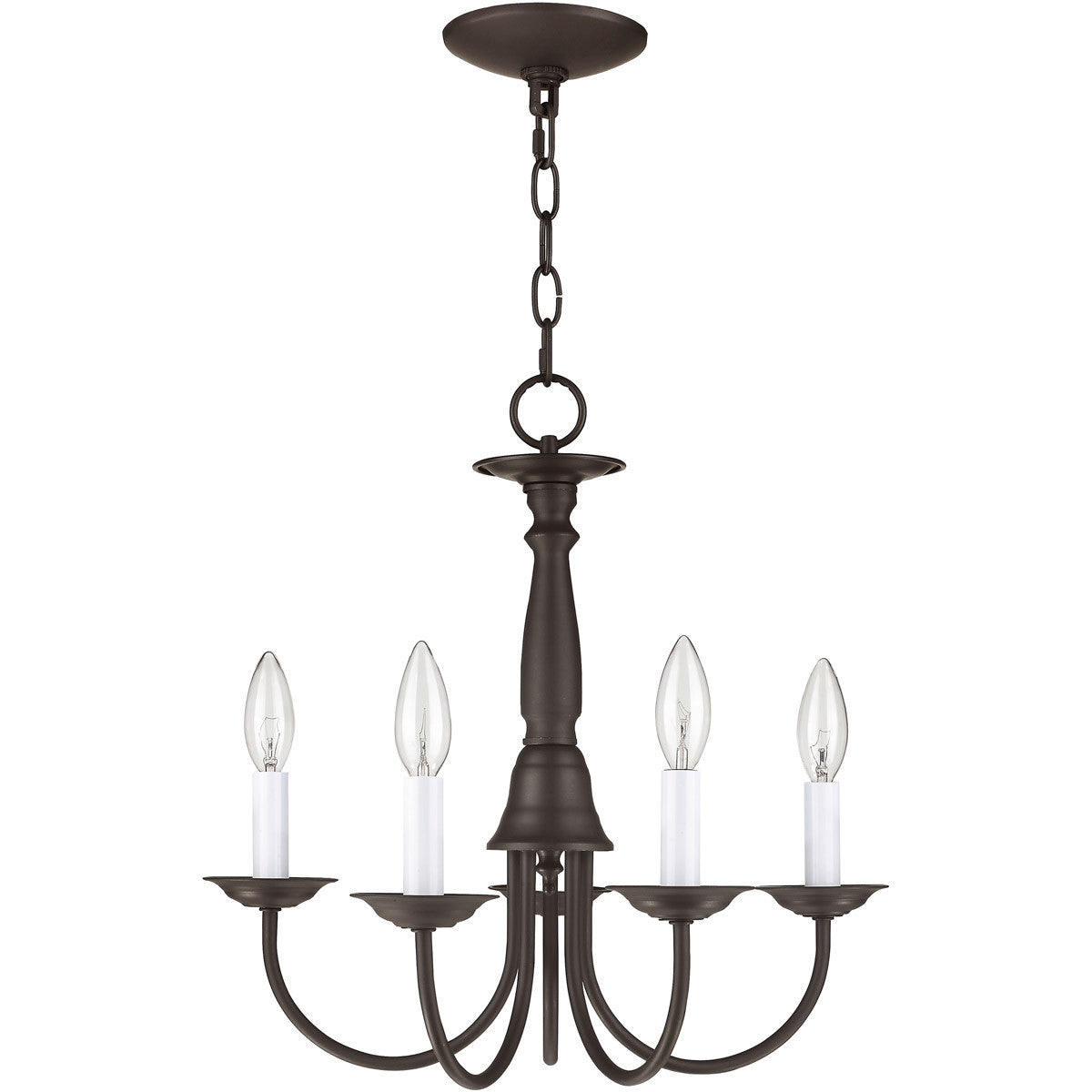 Livex Lighting Home Basics Collection 5 Light Bronze Chandelier in Bronze 6030-07