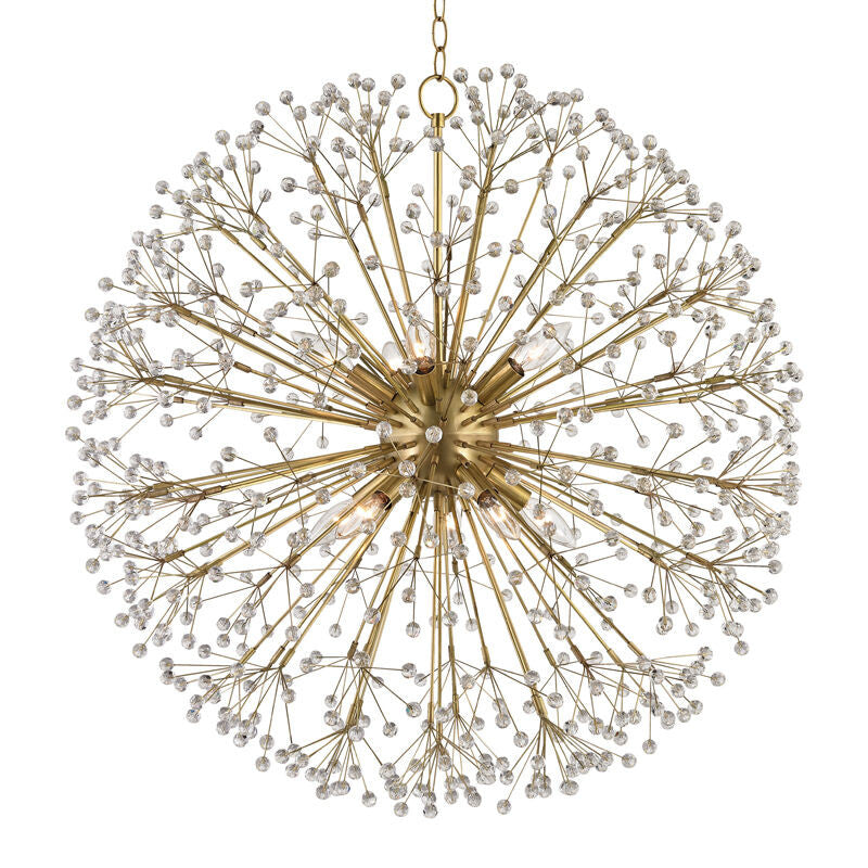 Hudson Valley Lighting Dunkirk Chandelier in Aged Brass 6030-AGB