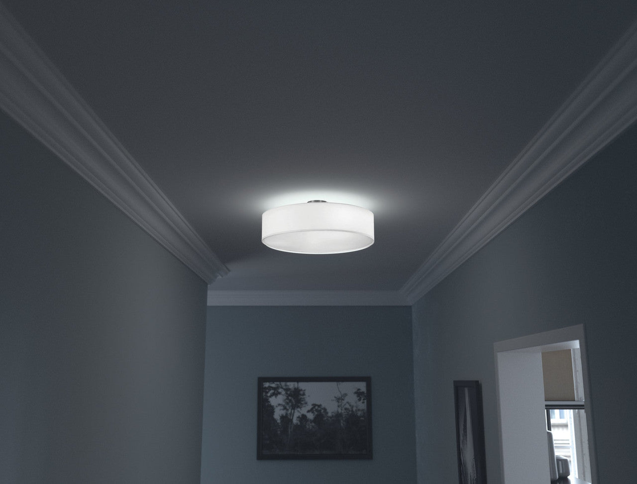 Arnsberg Grannus Ceiling Light with white shade in White 603900301