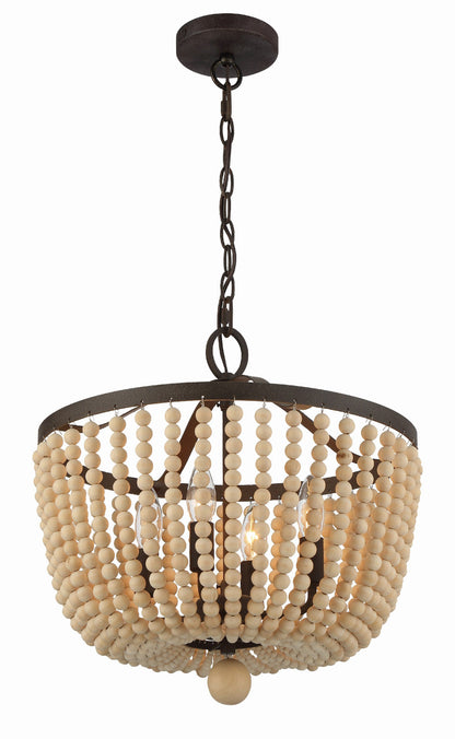 Crystorama Rylee 4 Light Forged Bronze Chandelier 604-FB