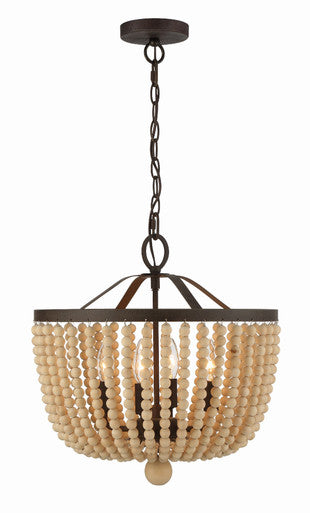 Crystorama Rylee 4 Light Forged Bronze Chandelier 604-FB