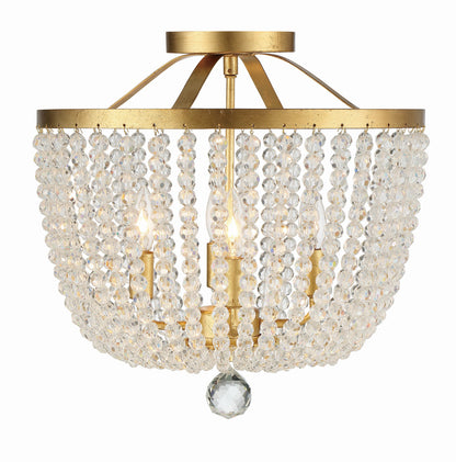 Crystorama Rylee 4 Light Antique Gold Ceiling Mount 604-GA_CEILING