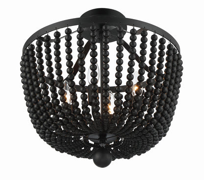 Crystorama Rylee 4 Light Matte Black Ceiling Mount 604-MK_CEILING