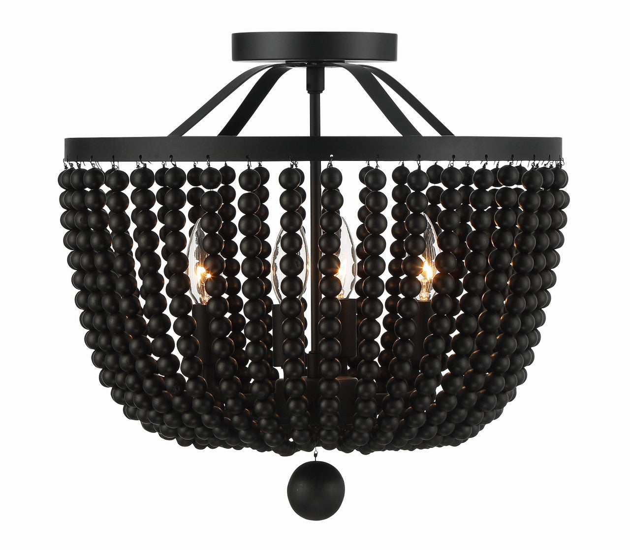 Crystorama Rylee 4 Light Matte Black Ceiling Mount 604-MK_CEILING