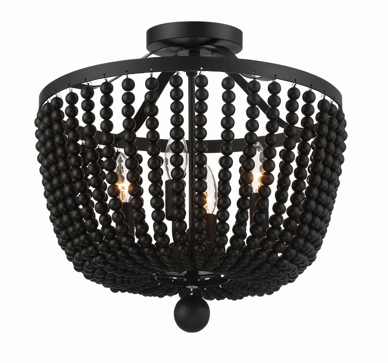 Crystorama Rylee 4 Light Matte Black Ceiling Mount 604-MK_CEILING