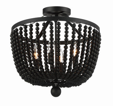 Crystorama Rylee 4 Light Matte Black Ceiling Mount 604-MK_CEILING