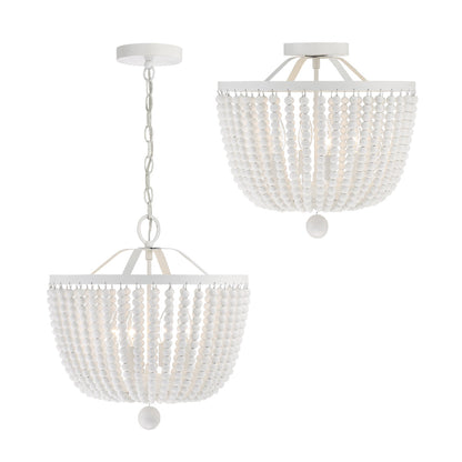 Crystorama Rylee 4 Light Matte White Chandelier 604-MT