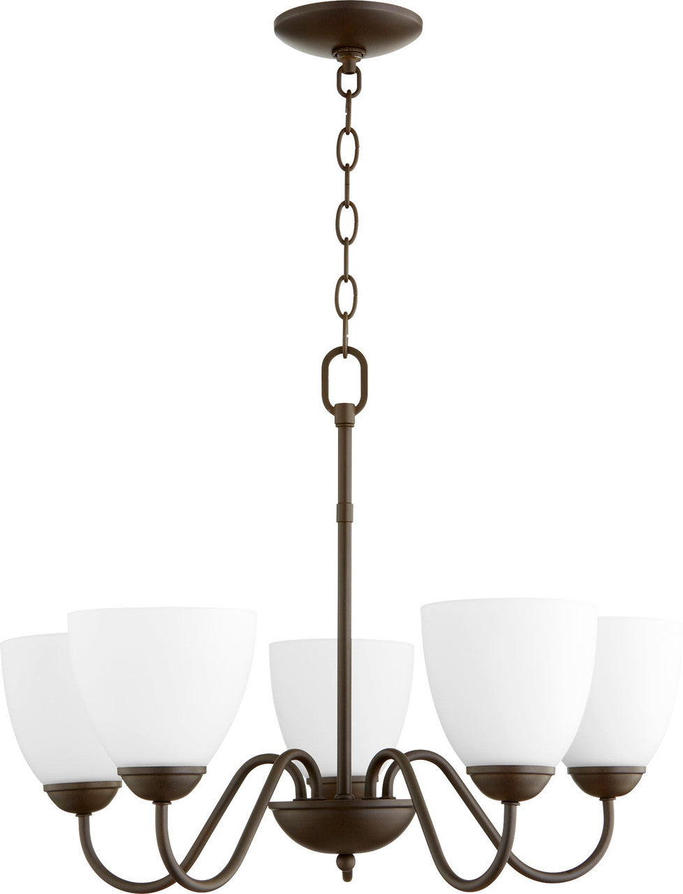 Quorum Chandelier in Oiled Bronze 6041-5-86