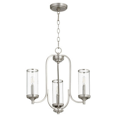 Quorum Collins Chandelier in Satin Nickel 6044-3-65