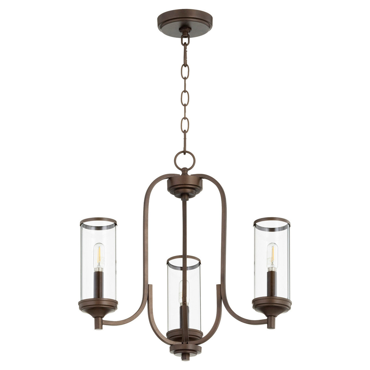 Quorum Collins Chandelier in Oiled Bronze 6044-3-86