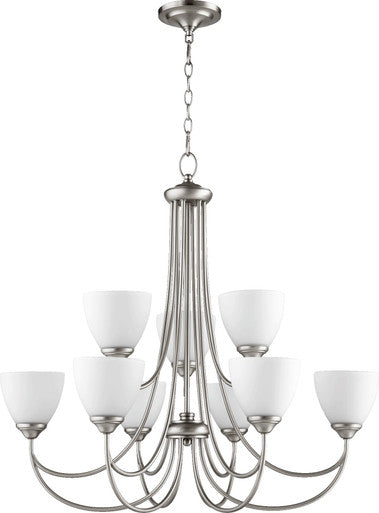 Quorum Brooks Chandelier in Satin Nickel 6050-9-65