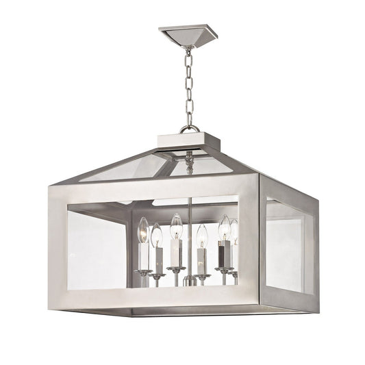 Crystorama Brian Patrick Flynn for Crystorama Hurley 6 Light Polished Nickel Chandelier 6056-PN