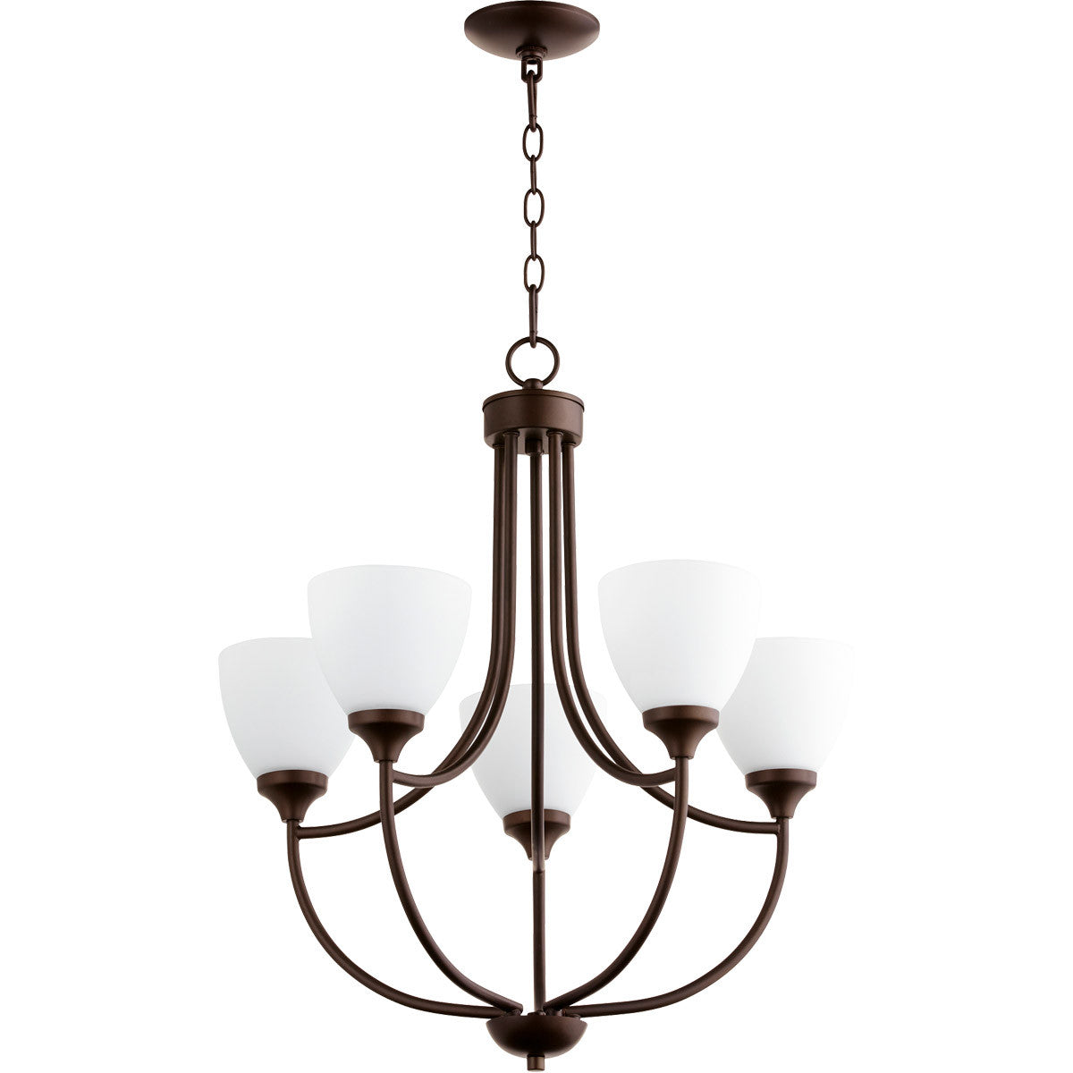 Quorum Enclave Chandelier in Oiled Bronze 6059-5-86