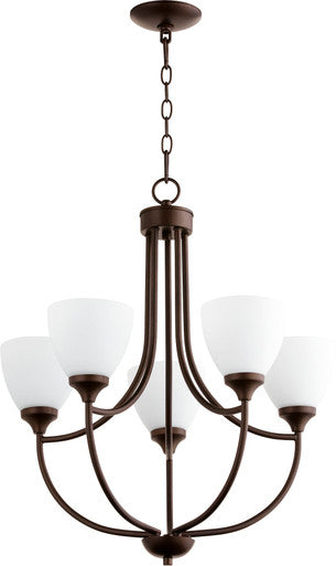 Quorum Enclave Chandelier in Oiled Bronze 6059-5-86