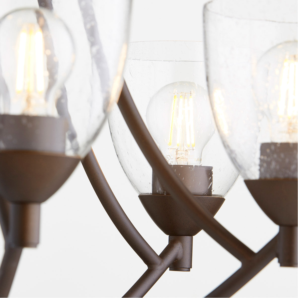 Quorum Barkley Chandelier in Oiled Bronze with Clear/Seeded 6069-5-286