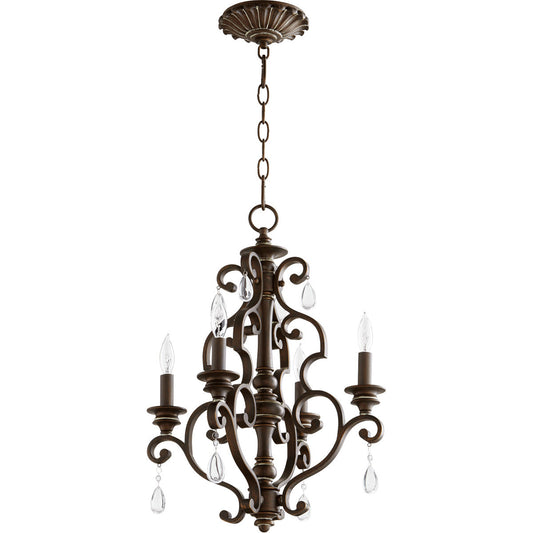 Quorum San Miguel Chandelier in Vintage Copper 6073-4-39