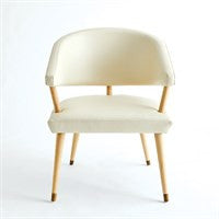 Global Views Vera Dining Chair-Milk Leather FDS2012