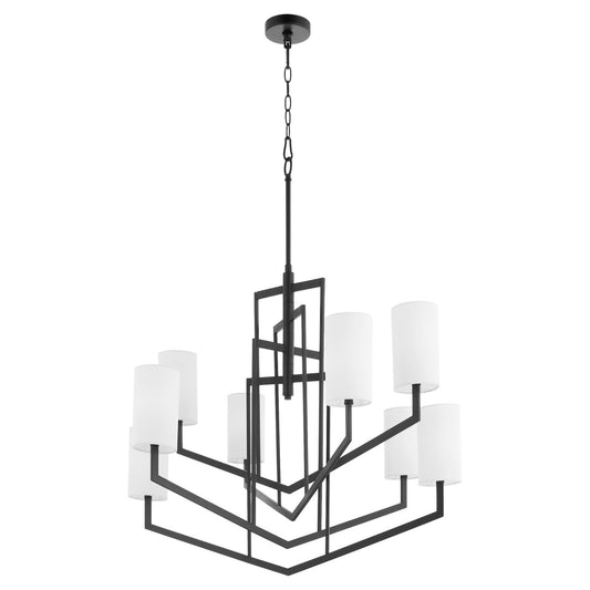 Quorum Bolivar Chandelier in Matte Black 6078-8-59