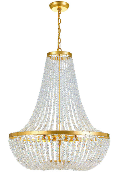 Crystorama Rylee 8 Light Antique Gold Chandelier 609-GA