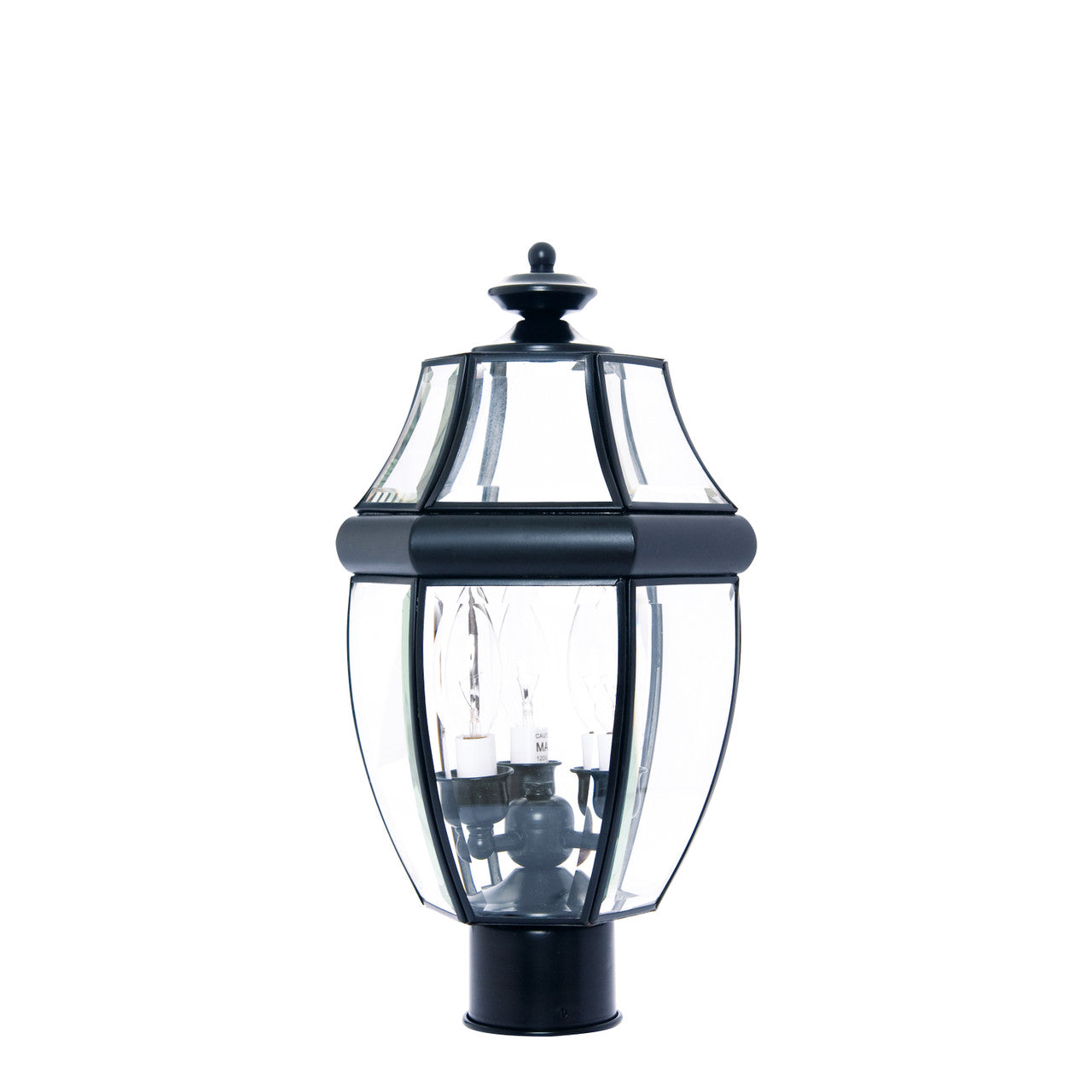 Maxim South Park 3-Light Outdoor Pole/Post Lantern in Black 6097CLBK