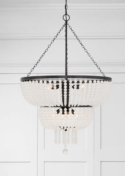 Crystorama Rylee 8 Light Matte Black Chandelier 610-MK