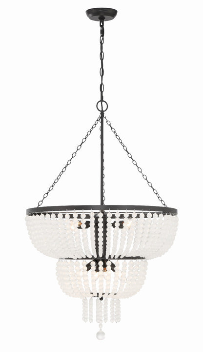 Crystorama Rylee 8 Light Matte Black Chandelier 610-MK