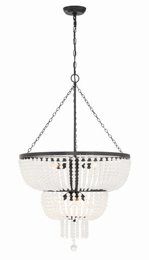 Crystorama Rylee 8 Light Matte Black Chandelier 610-MK