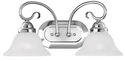 Livex Lighting Coronado Collection 2 Light Polished Chrome Bath Light in Polished Chrome 6102-05