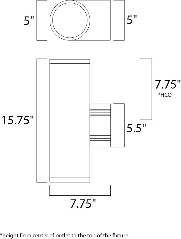 Maxim Lightray 2-Light Wall Sconce in Architectural Bronze 6102ABZ