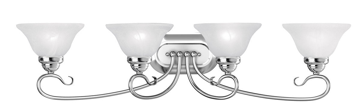 Livex Lighting Coronado Collection 4 Light Polished Chrome Bath Light in Polished Chrome 6104-05