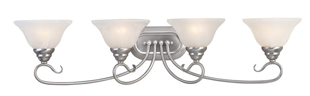 Livex Lighting Coronado Collection 4 Light Brushed Nickel Bath Light in Brushed Nickel 6104-91