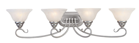 Livex Lighting Coronado Collection 4 Light Brushed Nickel Bath Light in Brushed Nickel 6104-91