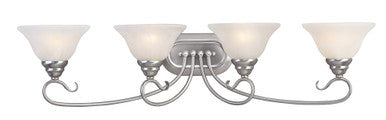 Livex Lighting Coronado Collection 4 Light Brushed Nickel Bath Light in Brushed Nickel 6104-91